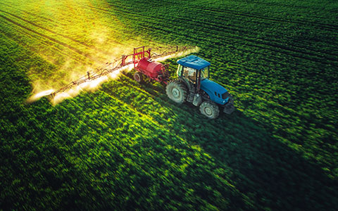 tractor in field