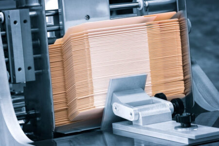 A Stack of Cardboard being counted for cutting