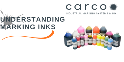 Carco's collection of marking inks with their logo above it. The phrase 'Understanding Marking Inks' appears to the left